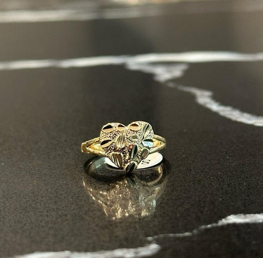 Woman’s gold plated heart nugget ring