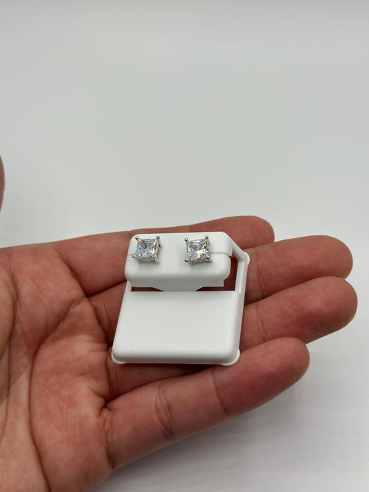 Silver Square earrings 5MM