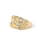 14K Gold plated diamond nugget ring