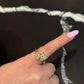 Woman’s gold plated heart nugget ring