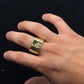 14k gold plated “LA” nugget style ring