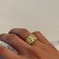 14K Gold plated diamond nugget ring