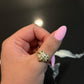 Woman’s gold plated heart nugget ring