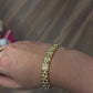 14K Gold plated nugget bracelet